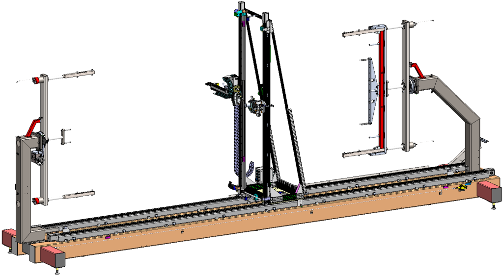 A CAD render of one portion (the sides) of the DUNE APA.